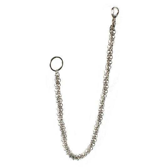 A steel triffids chainmaille wallet chain.