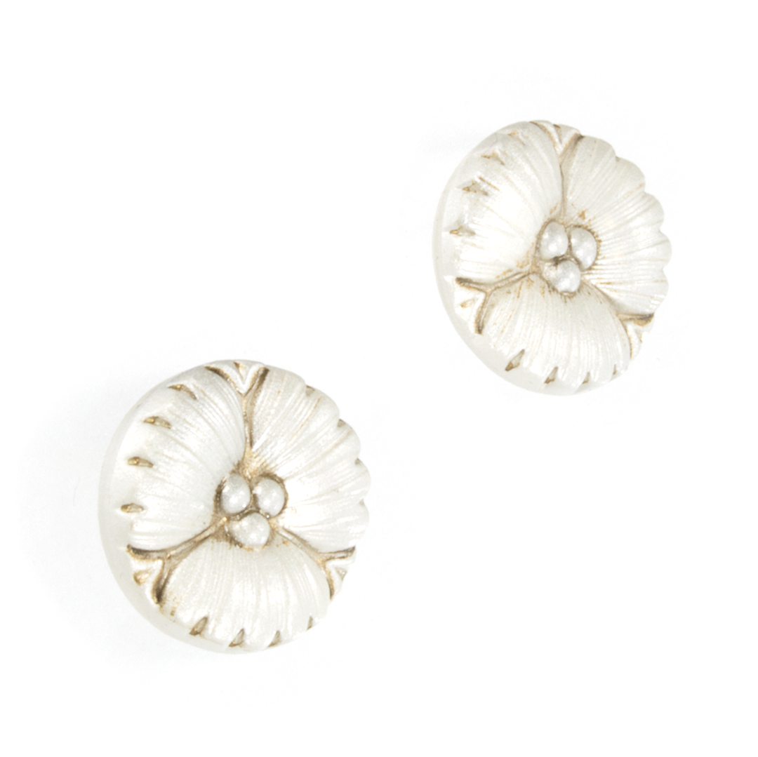 A pair of czech glass stud earrings.