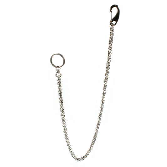 A heavy steel jens pind linkage chainmaille wallet chain.