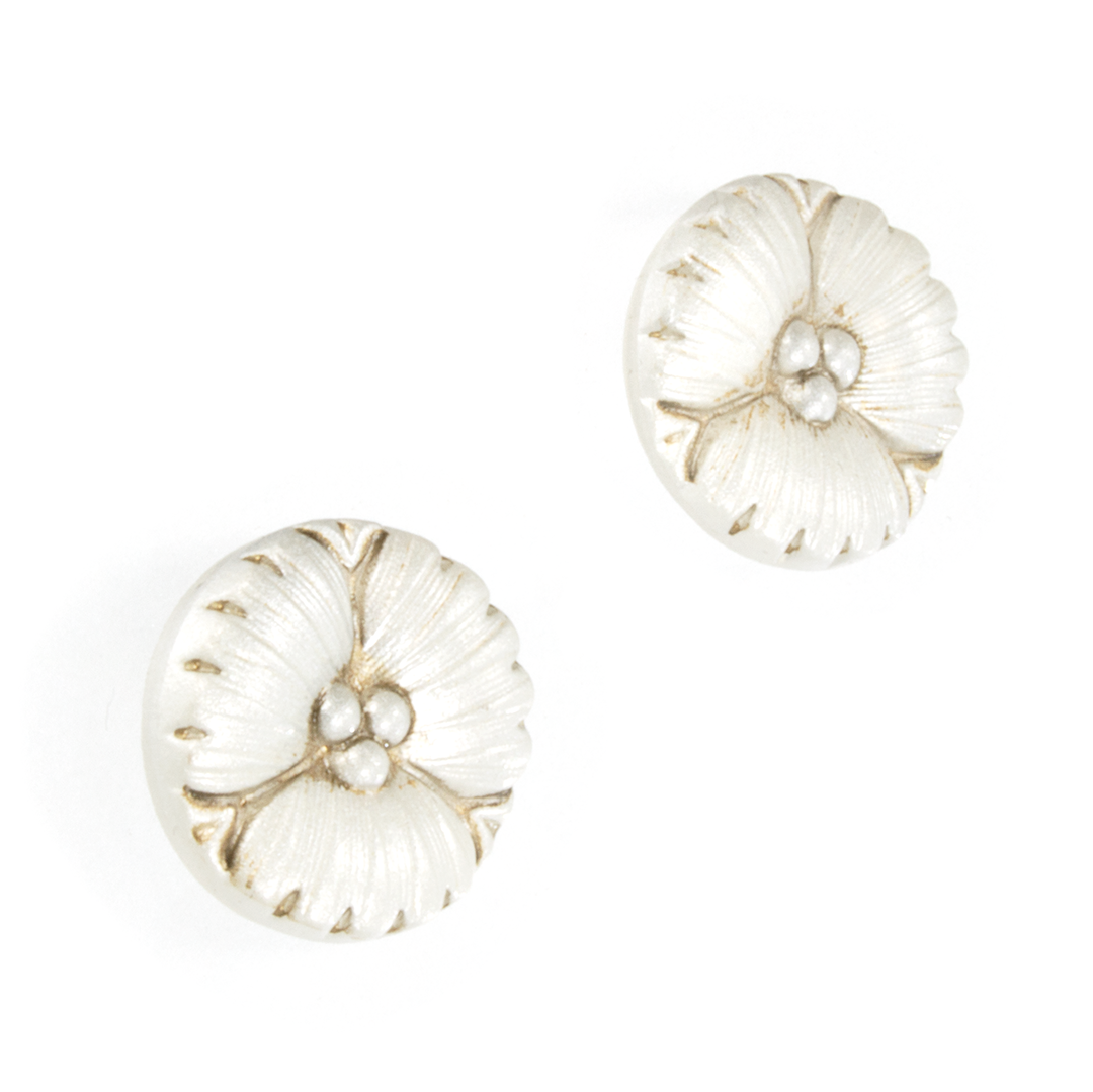 A pair of czech glass stud earrings.